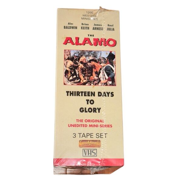 The Alamo Thirteen Days to Glory VHS 3 Tape Set Factory Sealed Mini Series NEW - Picture 2 of 6